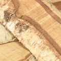 Vassoio in legno con corteccia di betulla, decorazione 25×10×2cm 4 pezzi | Floristik24.it