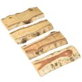 Vassoio in legno con corteccia di betulla, decorazione 25×10×2cm 4 pezzi | Floristik24.it