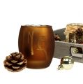 Floristik24 Vassoio in legno con 3 bicchieri tealight marrone, oro