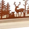 Floristik24 Vassoio in legno foresta con animali 50 cm x 17 cm