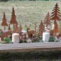 Floristik24 Vassoio in legno foresta con animali 50 cm x 17 cm