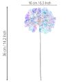 Ramo di ortensia artificiale fiorita in colori iridescenti, 36 cm, 2 pezzi | Floristik24.it