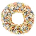 Floristik24 Ghirlanda di ortensie artificiali, colorata, per porte e pareti, 55 cm