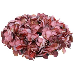 Floristik24 Decorazione di fiori artificiali ghirlanda di ortensie rosa antico artificiale Ø26cm