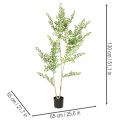 Pianta artificiale in vaso, alta 130 cm, verde, decorativa | Floristik24.it