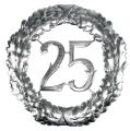 Floristik24 Anniversario numero 25 in argento Ø40cm