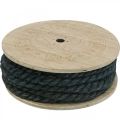 Floristik24 Corda di iuta nera, corda decorativa, fibra di iuta naturale, corda decorativa Ø8mm 7m