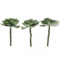 Piante artificiali decorative succulente artificiali verdi 11×8,5 cm 3 pezzi