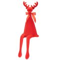 Floristik24 Statuetta decorativa di alce, da appoggio su mensola, con fiocco, 80 cm.