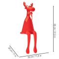 Statuetta decorativa di alce, da appoggio su mensola, con fiocco, 80 cm. | Floristik24.it