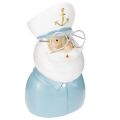 Floristik24 Figurina di capitano, decorazione marittima con occhiali e cappello, 16 cm