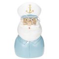 Figurina di capitano, decorazione marittima con occhiali e cappello, 16 cm | Floristik24.it