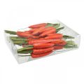 Floristik24 Carote decorative, decorazioni pasquali, carote su filo, verdure artificiali arancio, verde H11cm 36p