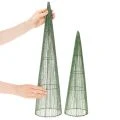 Coni metallici per fiori, verdi, per composizioni floreali, 62 cm, 2 pezzi | Floristik24.it