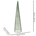 Coni metallici per fiori, verdi, per composizioni floreali, 62 cm, 2 pezzi | Floristik24.it