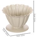 Ciotola, calice, calice di fiore, decorazione color crema, 9 cm | Floristik24.it
