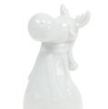 Floristik24 Figura in ceramica alce 12,5 cm bianco 2 pezzi