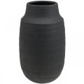 Floristik24 Vaso in ceramica Vaso per fiori nero Vasi decorativi Ø17cm H34cm