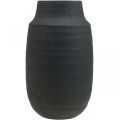 Floristik24 Vaso in ceramica Vaso per fiori nero Vasi decorativi Ø17cm H34cm
