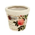 Floristik24 Vaso in ceramica con rose Ø8,5cm H7,5cm