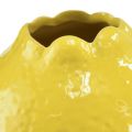 Floristik24 Vaso in ceramica decoro giallo limone mediterraneo Ø12cm H14,5cm