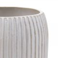 Floristik24 Vaso in ceramica con scanalature Vaso in ceramica bianca Ø13cm H20cm