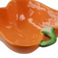 Floristik24 Ciotole in ceramica decoro peperone arancio 16x13x4,5cm 2pz