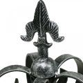 Floristik24 Corona decorativa in metallo effetto argento antico Ø12cm H20cm