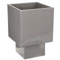 Floristik24 Vaso cubico grigio con base per decorazione moderna, 22 cm