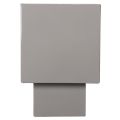Vaso cubico grigio con base