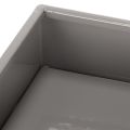 Vaso cubico grigio con base