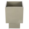Vaso cubico verde, 22 cm, con