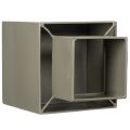 Vaso cubico verde, 22 cm, con