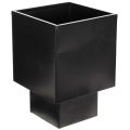Floristik24 Vaso a cubo nero con base, moderno, 22 cm