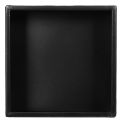 Vaso a cubo nero con base,