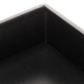Vaso a cubo nero con base, moderno, 22 cm | Floristik24.it