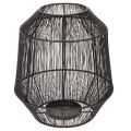 Portacandele nero, lanterna decorativa, cestino in filo metallico, Ø24cm, H28cm | Floristik24.it