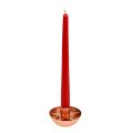 Floristik24 Candeliere per candela appuntita rame Ø8cm H5cm