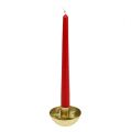 Floristik24 Portacandele per candele coniche oro Ø8cm H5cm