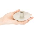 Portacandele rotondi color crema per candele affusolate, decorazione da tavola, 10 cm, 2 pezzi | Floristik24.it