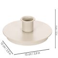 Portacandele rotondi color crema per candele affusolate, decorazione da tavola, 10 cm, 2 pezzi | Floristik24.it