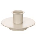 Floristik24 Portacandele in metallo beige opaco, piccolo candeliere per candele affusolate, 8 cm, 3 pezzi