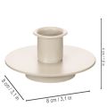 Portacandele in metallo beige opaco, piccolo candeliere per candele affusolate, 8 cm, 3 pezzi | Floristik24.it