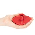 Portacandele compatti in metallo rosso per candele affusolate da 10 cm, 2 pezzi | Floristik24.it