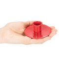 Piccoli portacandele rossi per candele affusolate da 8 cm, 3 pezzi | Floristik24.it