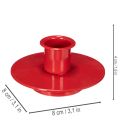 Piccoli portacandele rossi per candele affusolate da 8 cm, 3 pezzi | Floristik24.it