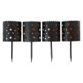 Floristik24 Portacandele Corona dell'Avvento da attaccare oro nero Ø6cm 4 pezzi
