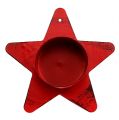 Floristik24 Portacandele a forma di stella per tealight 10x7cm rosso