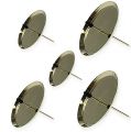 Floristik24 Set di 4 porta candele in metallo dorato con spillo