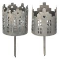 Floristik24 Portacandele e portalumini con punta, design a forma di casa, 6 cm, 2 pezzi